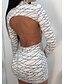 cheap Party Dresses-Women&#039;s Bodycon Dress - Solid Colored Backless White S M L XL