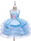 cheap Girls&#039; Dresses-Kids Toddler Little Dress Girls&#039; Floral Solid Colored Performance Tulle Dress Embroidered Patchwork Pink Lavender Red Knee-length Sleeveless Sweet Dresses Fall Spring New Year Slim 2-8 Years / Summer