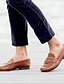 cheap Flats-Women&#039;s Loafers &amp; Slip-Ons Daily Solid Colored Flat Heel Round Toe PU Loafer Black Brown Khaki