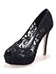 cheap Pumps &amp; Heels-Women&#039;s Wedding Shoes Stiletto Heel Peep Toe Lace Minimalism Fall / Spring &amp; Summer Black / White / Ivory / Party &amp; Evening