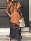 billige Boheme-inspirerede kjoler-Dame Gade Skift Kjole - Leopard, Trykt mønster Maxi