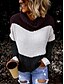 preiswerte Sweaters &amp; Cardigans-Damen Gestreift Pullover Langarm Pullover Cardigans Rollkragen Leicht Braun Armeegrün Braun