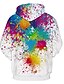 billige Hættetrøjer og sweatshirts til piger-Pige 3D Geometrisk Regnbue Trykt mønster Hættetrøje og sweatshirt Langærmet 3D-udskrivning Aktiv Basale Polyester Spandex Børn Baby