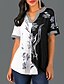 abordables Tops &amp; Blouses-Mujer Blusa Floral Manga Corta Ropa Cotidiana Tops Chic de Calle Negro