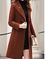 cheap Jackets-Women&#039;s Coat Long Solid Colored Going out Basic Black Red Army Green Brown M L XL XXL / Work