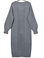 cheap Midi Dresses-Women&#039;s A Line Dress - Long Sleeve Solid Colored Basic Daily Wear Light Brown Green Gray S M L XL XXL