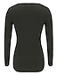 abordables Tops &amp; Blouses-Mujer Blusa Camisa Un Color Manga Larga Retazos Escote Redondo Básico Chic de Calle Tops Negro Azul Piscina Amarillo