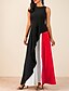 cheap Elegant Dresses-Women&#039;s Sheath Dress Black Sleeveless Color Block Round Neck S M L XL XXL 3XL 4XL 5XL / Plus Size