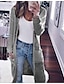 cheap Jackets-Women&#039;s Solid Colored Long Sleeve Loose Cardigan Sweater Jumper, V Neck Black / Wine / White S / M / L