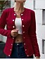 cheap Jackets-Women&#039;s Peaked Lapel Blazer White / Black / Red S / M / L