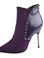 abordables Boots-Femme Bottes Stiletto Heel Boots Talon Aiguille Bout pointu Bottines Bottines Quotidien Daim Noir Violet Bleu / Bottes Mi-mollet