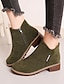 cheap Boots-Women&#039;s Boots Block Heel Boots Low Heel Round Toe Booties Ankle Boots Casual Daily Suede Solid Colored Black Yellow Green