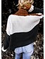 abordables Sweaters &amp; Cardigans-Femme Rayé Pullover Manches Longues Pull Cardigans Col Roulé Marron clair Vert Véronèse Marron