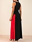 cheap Elegant Dresses-Women&#039;s Sheath Dress Black Sleeveless Color Block Round Neck S M L XL XXL 3XL 4XL 5XL / Plus Size