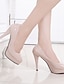 cheap Wedding Shoes-Women&#039;s Heels Stiletto Heel Round Toe Daily PU Summer Almond White Black
