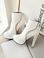 cheap Boots-Women&#039;s Boots Daily Office &amp; Career Winter Sequin Chunky Heel Round Toe Casual Minimalism PU Zipper Black White