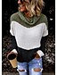 economico Sweaters &amp; Cardigans-Per donna A strisce Pullover Manica lunga Maglioni cardigan A collo alto Marrone chiaro Verde militare Marrone