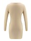 cheap Bodycon Dresses-Women&#039;s Sheath Dress Long Sleeve Solid Colored Basic Black Blushing Pink Khaki S M L XL