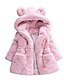 cheap Hoodies-Kids Girls&#039; Jacket &amp; Coat White Pink Red Solid Colored Streetwear School / Faux Fur