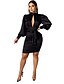 cheap Party Dresses-Women&#039;s Elegant Bodycon Dress - Solid Colored Backless Black Beige S M L XL