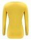 cheap Tops &amp; Blouses-Women&#039;s Blouse Shirt Solid Colored Long Sleeve Patchwork Round Neck Basic Streetwear Tops Black Blue Yellow