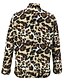 cheap Jackets-Women&#039;s Jacket Fall Spring Casual Daily Short Coat Warm Regular Fit Basic Casual Jacket Long Sleeve Print Leopard Print Brown