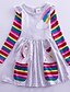 cheap Toddler Girls&#039; Dresses-Girls&#039; Unicorn Rainbow Tee Dress Cotton 2-8 Years