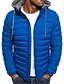 preiswerte All Sale-Herren Wintermantel Winterjacke puffer jacket Steppjacke übergangsjacke Sports Outdoor Laufen Joggen Warm Feste Farbe Meerblau Marineblau Schwarz Rote Pufferjacke