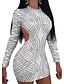cheap Party Dresses-Women&#039;s Bodycon Dress - Solid Colored Backless White S M L XL