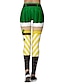 abordables Pants-Mujer Navidad Delgado Leggings Pantalones de Deporte Pantalones de impresión en 3D Estampado Rojo Verde Trébol S M L
