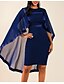 cheap Elegant Dresses-Women&#039;s Sheath Dress Knee Length Dress Wine Black Navy Blue Sleeveless Solid Colored Crew Neck Hot Elegant For Mother / Mom Going out Kentucky Derby S M L XL XXL 3XL 4XL 5XL / Plus Size / Plus Size