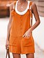 abordables Jumpsuits &amp; Rompers-Mujer Negro Wine Naranja Mono, Un Color S M L