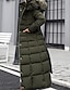 baratos Women&#039;s Coats &amp; Jackets-Mulheres Acolchoado Casaco Normal Casaco Sólido Verde Tropa Cinzento Branco