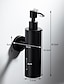 abordables Robinetterie de Baignoire-distributeur de savon en acier inoxydable avec tête de pompe distributeur de lavage des mains moderne noir mat 1pc mural