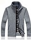 baratos Men&#039;s Sweaters &amp; Cardigans-Homens Unisexo Suéter Carregam Bloco de cor Tricotado Robusto Manga Longa Normal Casacos de malha Outono Inverno Decote V Azul Preto Vinho