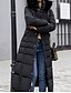 abordables Women&#039;s Coats &amp; Jackets-Femme Rembourré Manteau Standard Veste Couleur Pleine Vert Véronèse Gris Blanche