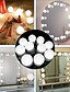 baratos Luzes para Espelho-luzes do espelho da vaidade montagem na parede estilo hollywood luzes da vaidade led com 10 lâmpadas reguláveis e reguláveis kit de luz da vaidade para espelho luzes led para espelho de maquiagem