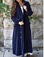 cheap Coats &amp; Trench Coats-Women&#039;s Coat Long Solid Colored Daily Purple M L XL XXL