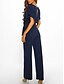 cheap Jumpsuits &amp; Rompers-Women&#039;s Basic Streetwear Black Blue Red Romper Solid Colored Patchwork
