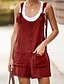 abordables Jumpsuits &amp; Rompers-Mujer Negro Wine Naranja Mono, Un Color S M L