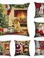 baratos Casa &amp; Jardim-Natal lance fronha 6 pçs natal feriado dos desenhos animados tradicional natal lance almofada decoração para casa