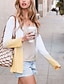 cheap Sweaters &amp; Cardigans-Women&#039;s Color Block White Patchwork Loose Tunic Basic Daily V Neck Purple / Yellow / Light Green