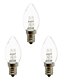 billige Stearinlyslamper med LED-3 stk 1 W LED-lysestakepærer 20 lm E12 4 LED perler Dyp Led Dekorativ Varm hvit Hvit 100-240 V