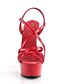 billige Pumps &amp; Heels-Dame Sandaler Hæl sandaler Stilethæle Kigge Tå Britisk Office &amp; Karriere PU Ensfarvet Sommer Hvid Sort Rød