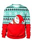 billige Christmas Sweater-Dame Pullover-sweatshirt Regnbue Trykt mønster Farveblok Daglig Weekend Andre tryk Aktiv Jul Hættetrøjer Sweatshirts Løstsiddende Regnbue