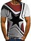 cheap Tank Tops-Men&#039;s T shirt Graphic Geometric Round Neck Holiday Club Short Sleeve Print Tops Streetwear Punk &amp; Gothic Gray / Summer