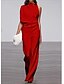 cheap Jumpsuits &amp; Rompers-Women&#039;s White Black Red Jumpsuit Solid Colored / Wide Leg