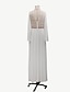 cheap Jumpsuits &amp; Rompers-Women&#039;s V Neck White Slim Jumpsuit Solid Colored Lace Patchwork / Wide Leg