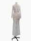 cheap Maxi Dresses-Women&#039;s Maxi White Dress Sheath Floral Deep V S M Slim / Lace