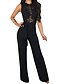 cheap Jumpsuits &amp; Rompers-Women&#039;s Black Wine Royal Blue Slim Jumpsuit Onesie, Solid Colored S M L